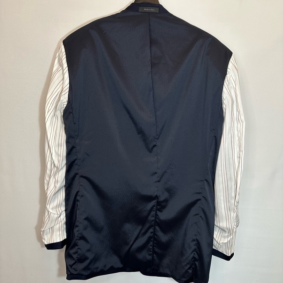 Lauren Ralph Lauren 100% Wool Mens Sports Coat Jacket Blazer Gold Buttons Blue - Picture 8 of 14